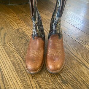 Twisted X Brown and Black Leather Heeled Boots